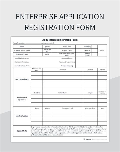 Enterprise register .